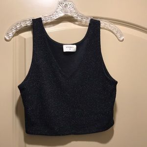 Black, sparkly crop top!